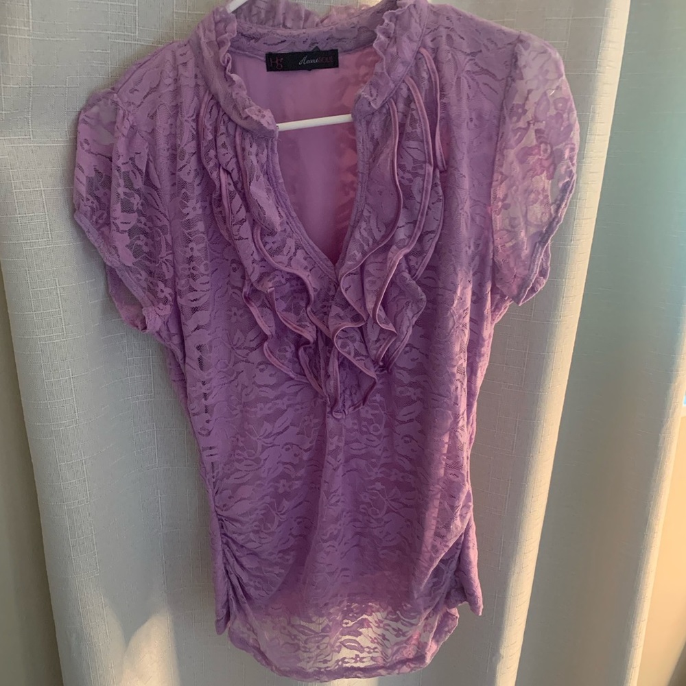 Lace top - Lilac - XL